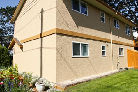 We put a stucco belly band on this wall before they painted.